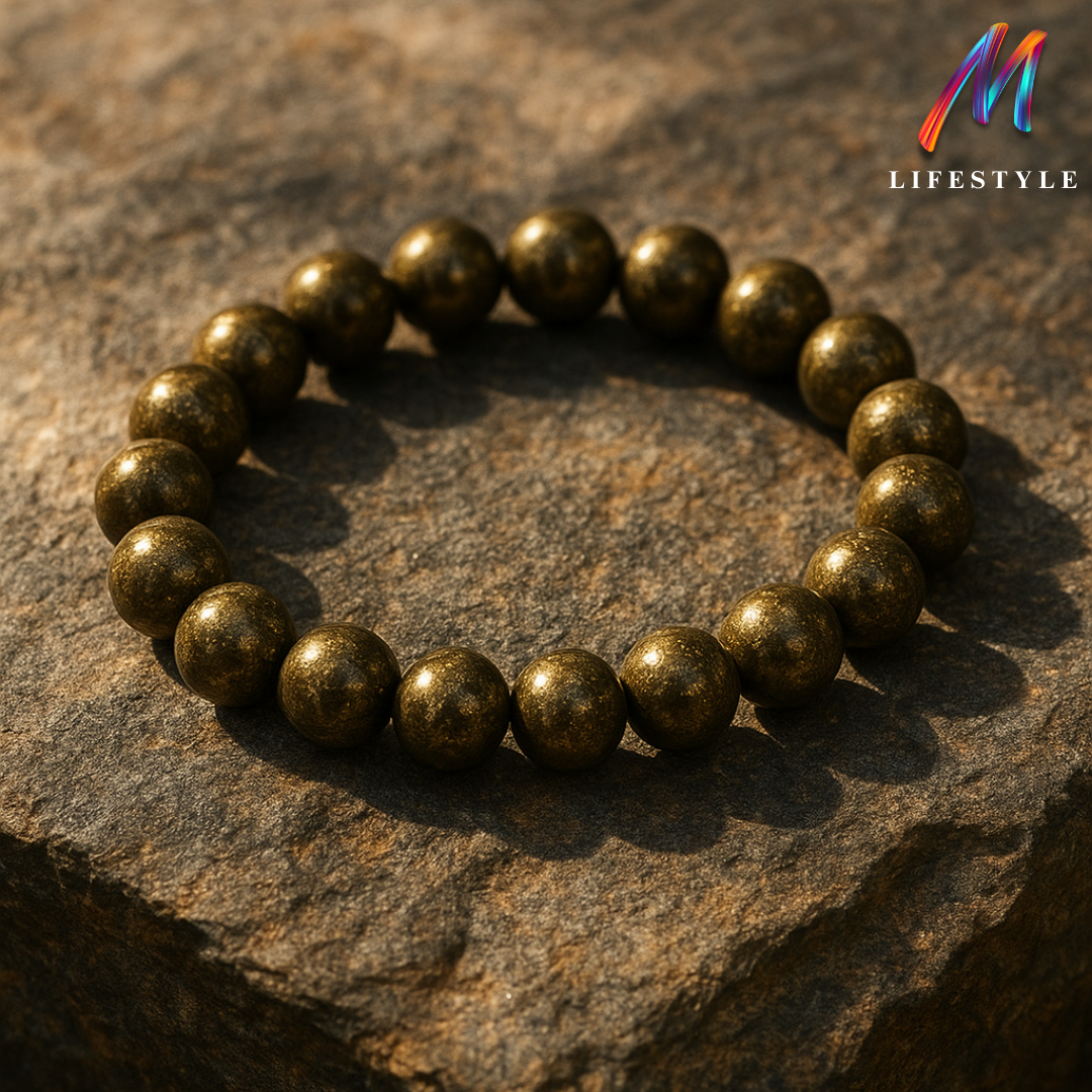 Pyrite Bracelet – Natural Stone Bracelet for Confidence | Mithra Lifestyle