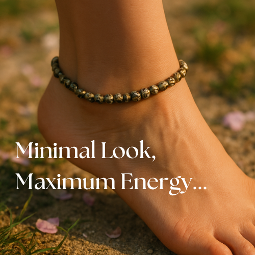 Raw Pyrite Anklet – Natural Stone Anklet | Mithra Lifestyle