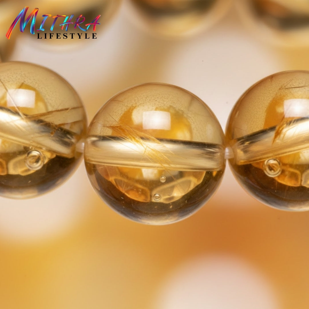 Citrine Bracelet – Natural Stone Bracelet for Positivity & Motivation | Mithra Lifestyle