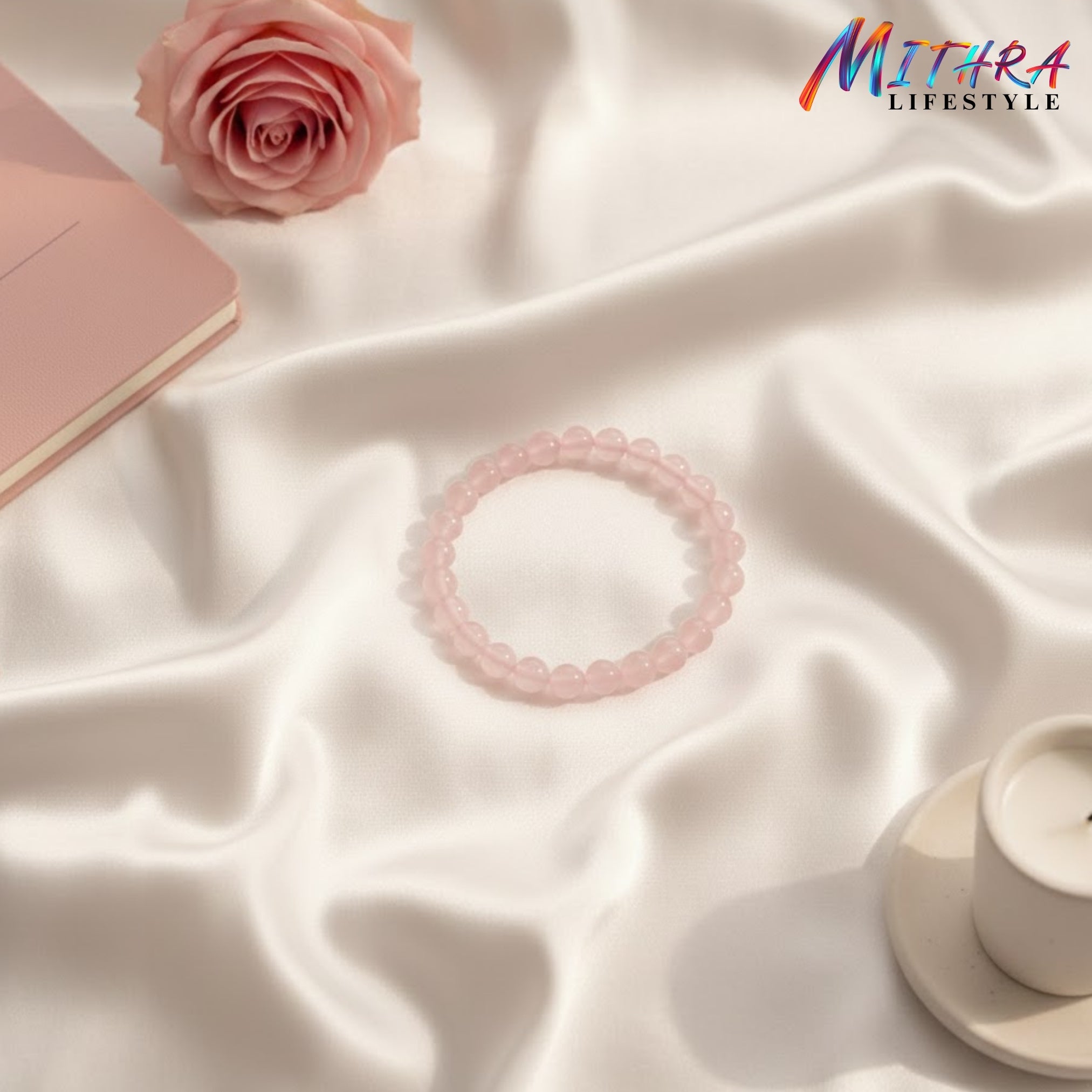 Rose Quartz Bracelet – For Calmness & Self-Love | Mithra Lifestyle