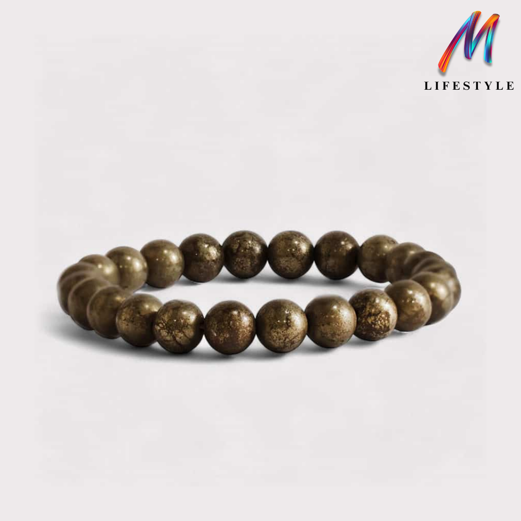Pyrite Bracelet – Natural Stone Bracelet for Confidence | Mithra Lifestyle