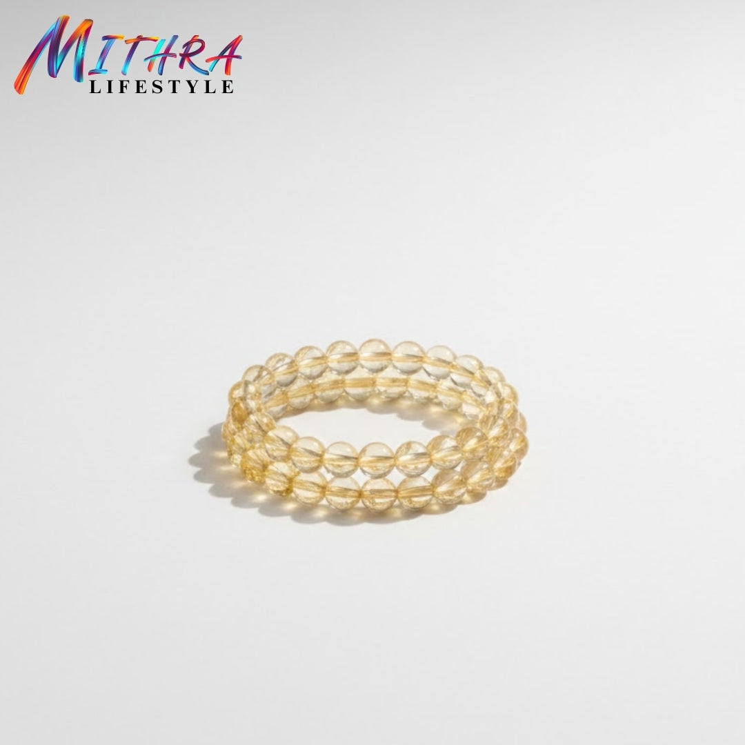Citrine Bracelet – Natural Stone Bracelet for Positivity & Motivation | Mithra Lifestyle