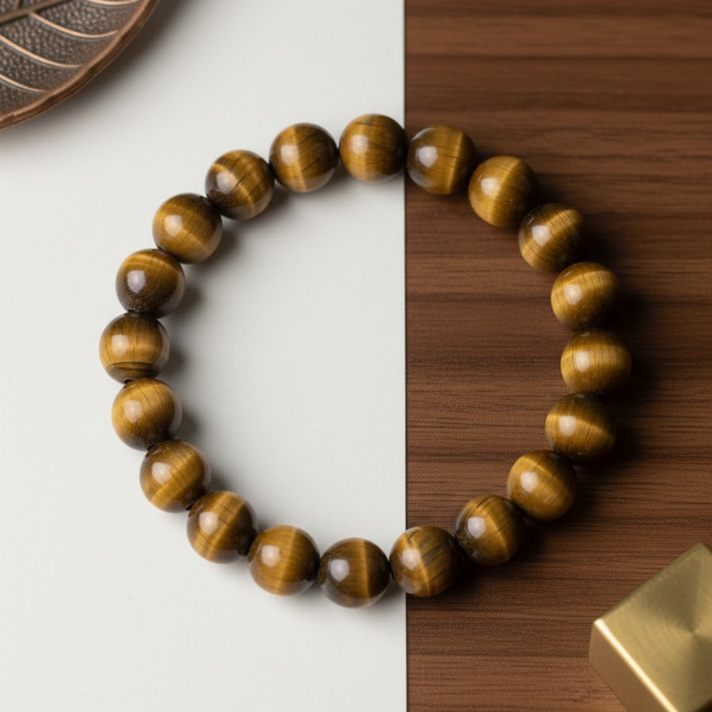 Tiger Eye Bracelet – Natural Stone Bracelet for Confidence & Focus | Mithra Lifestyle
